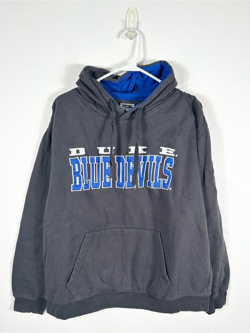 👁️ VTG Stadium Athletics Duke Blue Devils Hoodie XL Charcoal College Sweatshirt